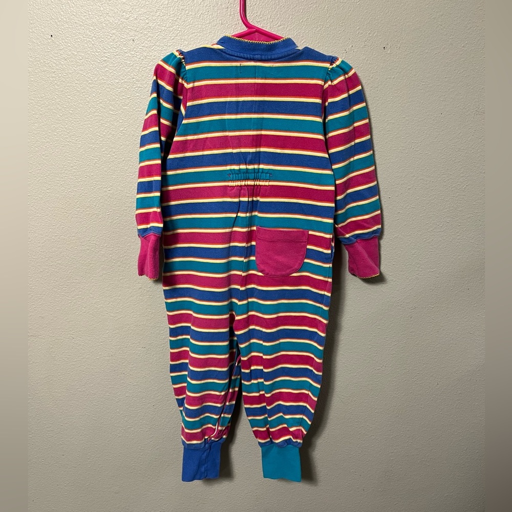 Gymboree Pink, Blue, Yellow & Teal Striped One-Piece Bodysuit - Picture 6 of 6